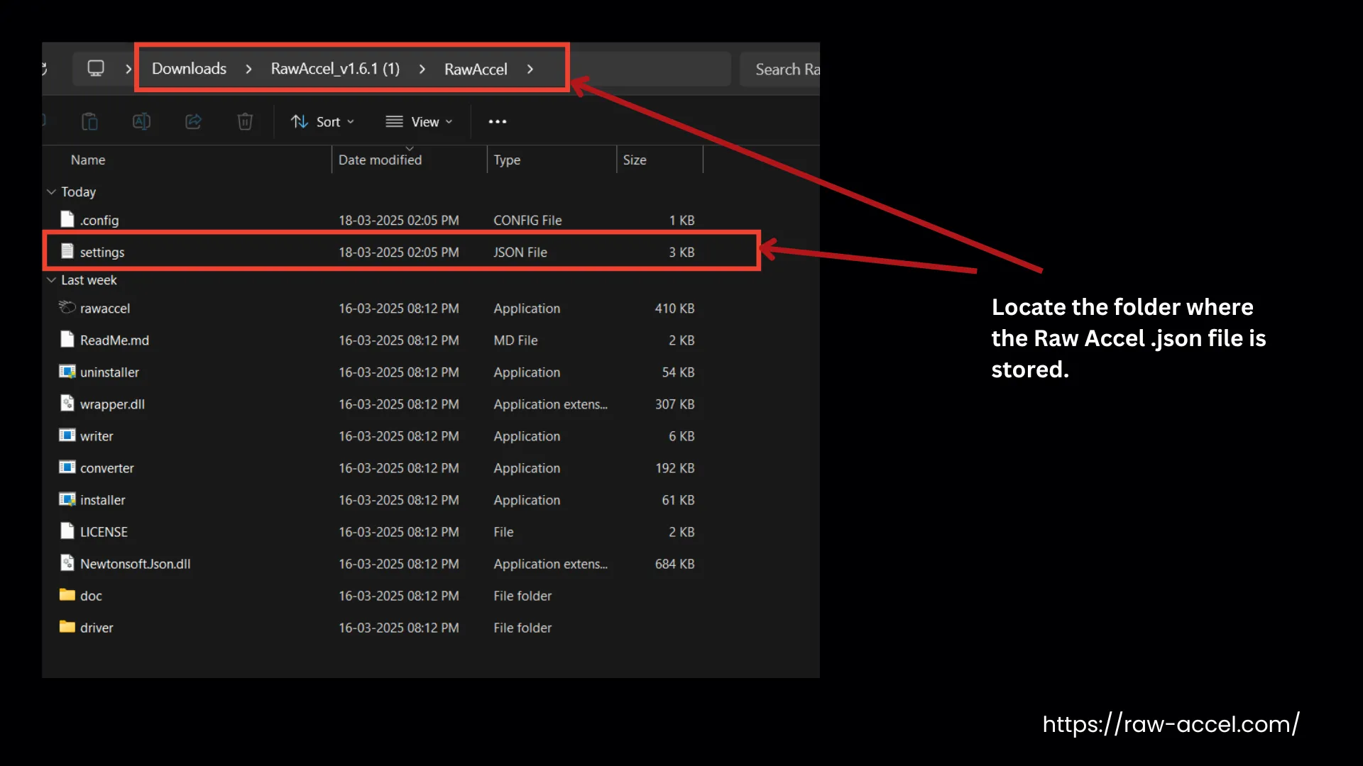 locate .json file